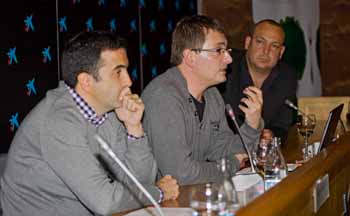 Intervención de los cocineros Óscar Velasco y Andoni L. Aduriz con Francisco Robles